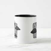 Mug Illustration dessinée à la main du ciel nocturne a (Centre)