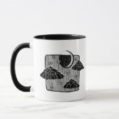 Mug Illustration dessinée à la main du ciel nocturne a (Gauche)