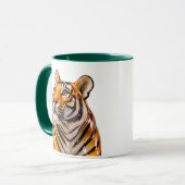Mug Illustration détaillée de tigre (Devant gauche)