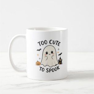 Mug Illustration d'Halloween de fantôme trop mignon po