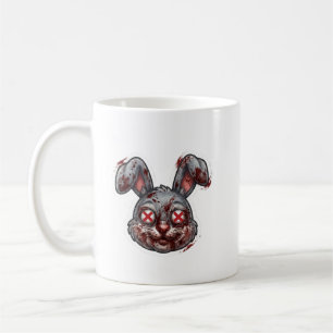 Mug Illustration d'Halloween de lapin zombie sanglant