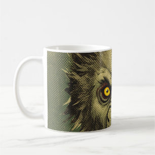 Mug Illustration d'horreur de loup-garou féroce