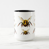 Mug Illustration d'insecte guêpe jaune (Centre)
