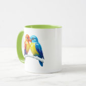 Mug Illustration d'inséparables (Devant gauche)