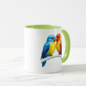 Mug Illustration d'inséparables (Devant droit)