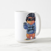Mug illustration d'ours cool, (Devant droit)
