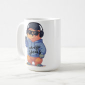 Mug illustration d'ours cool, (Devant gauche)