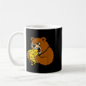 Mug Illustration d'ours drôle mangeant du fromage pour (Gauche)