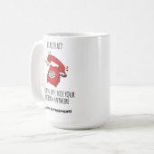 Mug Illustration drôle de carte de retrait de téléphon (Devant gauche)