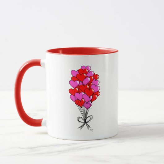 Mug Illustration du ballon Saint-Valentin (Gauche)