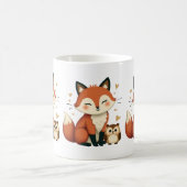 Mug Illustration du bois mou du renard et de la chouet (Centre)