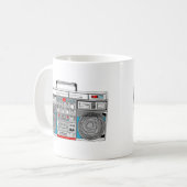 Mug illustration du boombox 80s (Devant gauche)