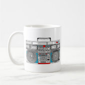 Mug illustration du boombox 80s (Gauche)