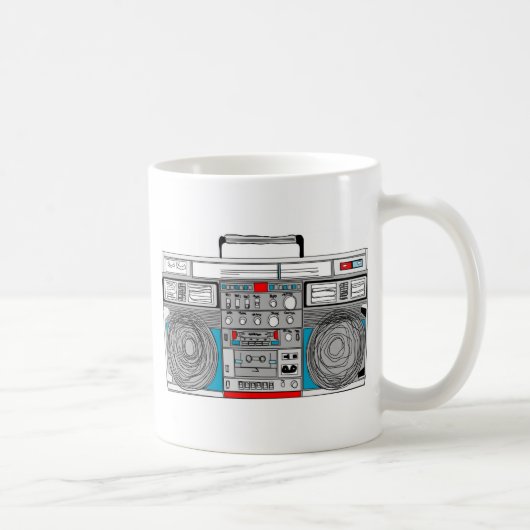 Mug illustration du boombox 80s (Droite)