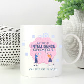 Mug Illustration du cerveau rose Intelligence artifici