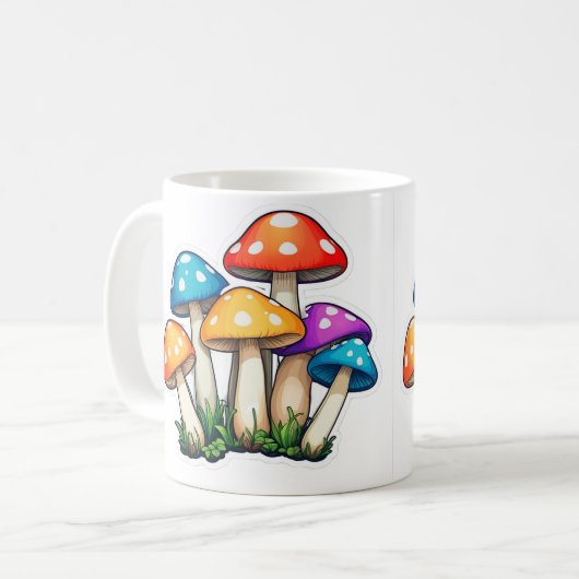 Mug Illustration du champignon transparent (Devant gauche)
