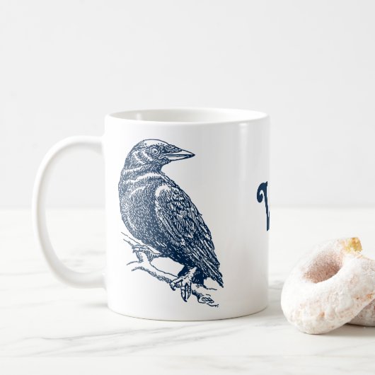 Mug Illustration du Corbeau (Avec donut)