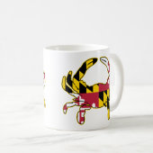 Mug Illustration du crabe du drapeau du Maryland (Devant droit)