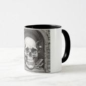 Mug Illustration du crâne (Devant droit)