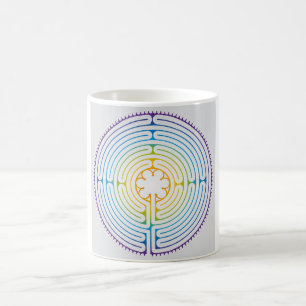 Mug Illustration du dédale de Chartres - Couleur arc-e