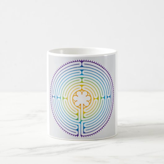Mug Illustration du dédale de Chartres - Couleur arc-e (Centre)