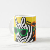 Mug Illustration du dessin animé de la cool Zebra Gira (Devant gauche)