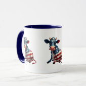 Mug Illustration du drapeau patriotique américain (Devant gauche)