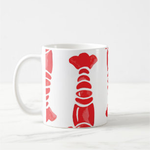 Mug Illustration du homard : Aquarelle incolore