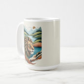 Mug Illustration du lion hybride vibrant Faune (Devant gauche)