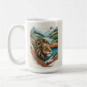 Mug Illustration du lion hybride vibrant Faune (Gauche)