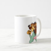 Mug Illustration du matin d'une fille de café conforta (Devant droit)