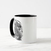Mug Illustration du motard Faucheuse  (Devant gauche)
