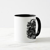 Mug Illustration du motard Faucheuse  (Devant droit)