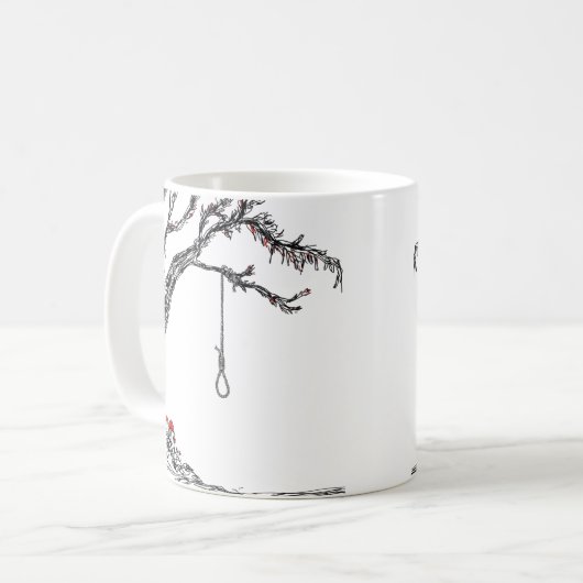Mug Illustration du nez et des champignons du cintre (Devant gauche)