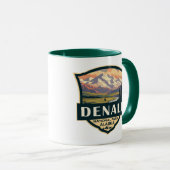 Mug Illustration du parc national de Denali Voyage Vin (Devant droit)