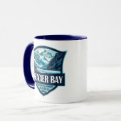 Mug Illustration du parc national de Glacier Bay Retro (Devant gauche)