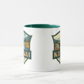 Mug Illustration du parc national de Katmai Badge rétr (Centre)