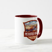Mug Illustration du parc national de la Forêt pétrifié (Devant droit)