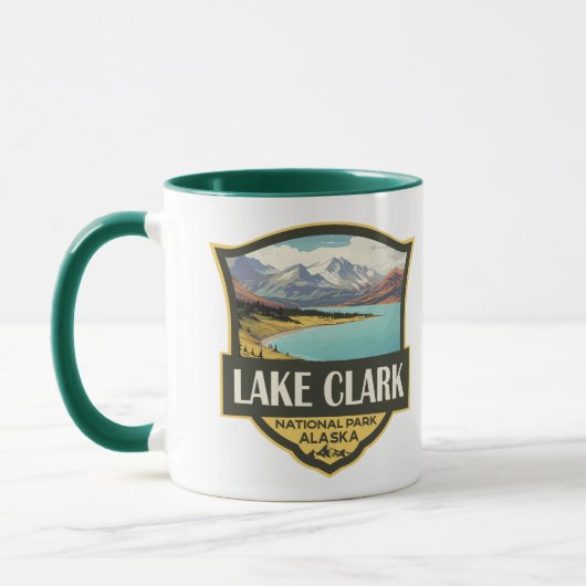 Mug Illustration du parc national du lac Clark Art voy (Gauche)