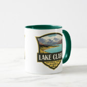 Mug Illustration du parc national du lac Clark Art voy (Devant droit)