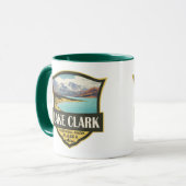 Mug Illustration du parc national du lac Clark Art voy (Devant gauche)
