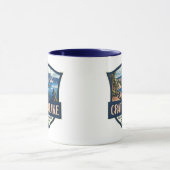 Mug Illustration du parc national du lac Crater Badge  (Centre)