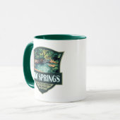 Mug Illustration du parc national Hot Springs Insigne  (Devant gauche)