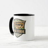 Mug Illustration du parc national Mesa Verde Travel Ar (Devant gauche)
