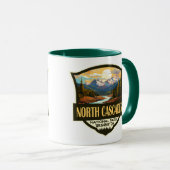 Mug Illustration du parc national North Cascades Voyag (Devant droit)