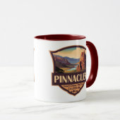 Mug Illustration du parc national Pinnacles Art de voy (Devant droit)