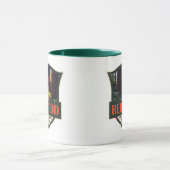 Mug Illustration du parc national Redwood Badge rétro (Centre)