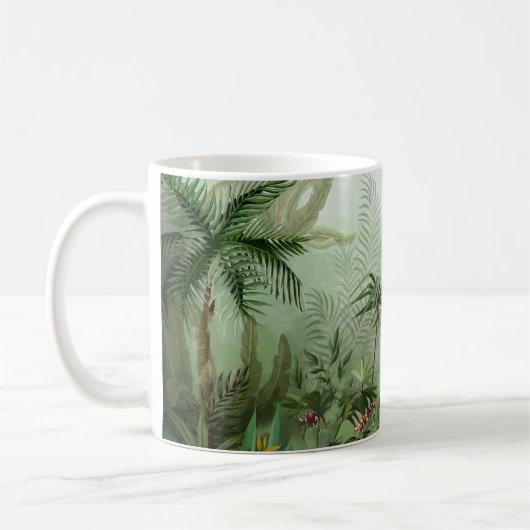 Mug Illustration du paysage botanique vintage tropical (Gauche)