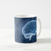 Mug Illustration du réseau cérébral - Réseau neuronal (Devant droit)