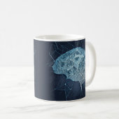 Mug Illustration du réseau cérébral - Réseau neuronal (Devant droit)